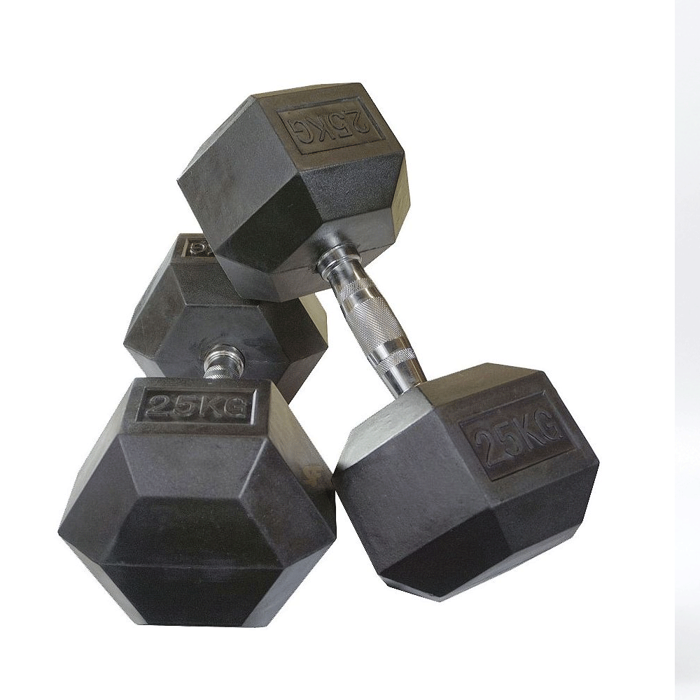 Mancuerna 25kg. Hexagonal Engomada(PAR)